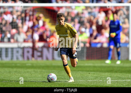 19 aprile 2019, Bramall Lane, Sheffield, Inghilterra; Sky scommessa campionato, Sheffield Regno vs Nottingham Forest ; Matteo in contanti (14) di Nottingham Forest Credito: Jon Hobley/News immagini English Football League immagini sono soggette a licenza DataCo Foto Stock