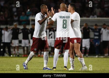 PE - Recife - 04/25/2019 - Brasiliano Cup 2019 - Santa Cruz vs. Fluminense - pena shootout match tra Santa Cruz e Fluminense a Arruda Stadium per il campionato 2019 Brasile Cup foto: Paulo Paiva / AGIF Foto Stock