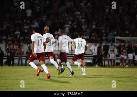 PE - Recife - 04/25/2019 - Brasiliano Cup 2019 - Santa Cruz vs. Fluminense - pena shootout match tra Santa Cruz e Fluminense a Arruda Stadium per il campionato 2019 Brasile Cup foto: Paulo Paiva / AGIF Foto Stock