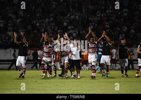 PE - Recife - 04/25/2019 - Brasiliano Cup 2019 - Santa Cruz vs. Fluminense - pena shootout match tra Santa Cruz e Fluminense a Arruda Stadium per il campionato 2019 Brasile Cup foto: Paulo Paiva / AGIF Foto Stock