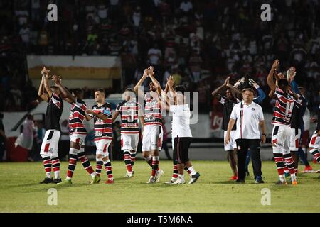 PE - Recife - 04/25/2019 - Brasiliano Cup 2019 - Santa Cruz vs. Fluminense - pena shootout match tra Santa Cruz e Fluminense a Arruda Stadium per il campionato 2019 Brasile Cup foto: Paulo Paiva / AGIF Foto Stock