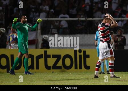 PE - Recife - 04/25/2019 - Brasiliano Cup 2019 - Santa Cruz vs. Fluminense - pena shootout match tra Santa Cruz e Fluminense a Arruda Stadium per il campionato 2019 Brasile Cup foto: Paulo Paiva / AGIF Foto Stock