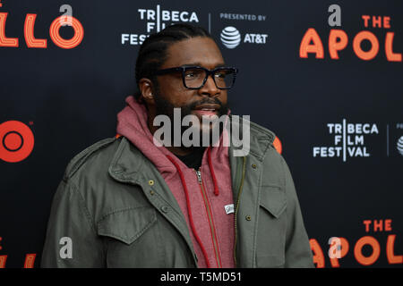 'L'Apollo' premiere del film, arrivi e il Tribeca Film Festival apertura notturna, New York, Stati Uniti d'America - 24 Apr 2019- Questlove Foto Stock