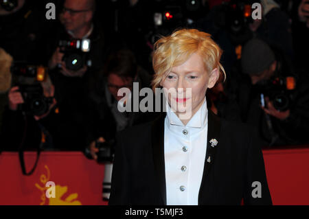 Tilda Swinton partecipa alla Berlinale 2018 Foto Stock