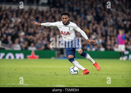 Londra, Inghilterra - 23 aprile: Danny Rose del Tottenham Hotspur durante il match di Premier League tra Tottenham Hotspur e Brighton & Hove Albion a Tottenham Hotspur Stadium il 23 aprile 2019 a Londra, Regno Unito. (Foto di Sebastian Frej/MB Media) Foto Stock