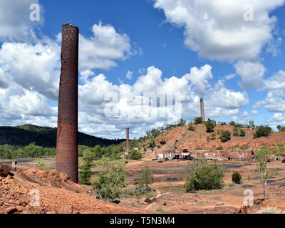 Un abbandonati fonderia piombo in outback Australia Foto Stock