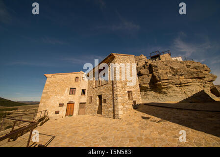 Il villaggio di Ares Del Maestre nella provincia di Castellon, Spagna Foto Stock