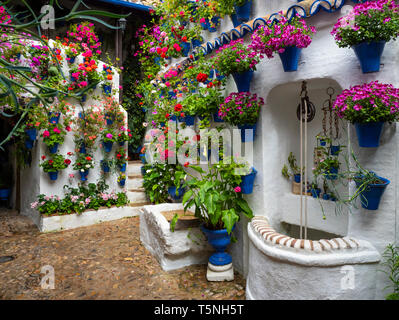 Cordovan tradizionale cortile interno Cordoba, Spagna aprile, 24, 2019 Foto Stock