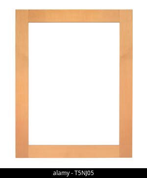 Cornice immagine di legno liscio. Tracciato di ritaglio fuori e dentro Foto Stock