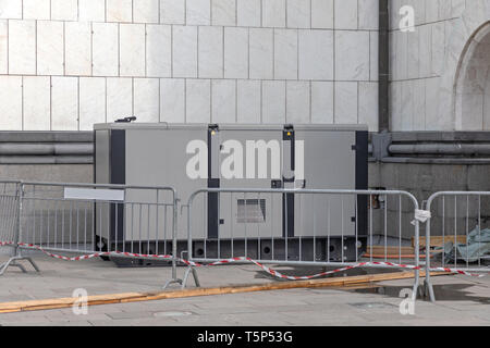 Stand da portabile di un generatore di potenza elettrica Unità Foto Stock