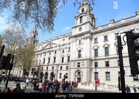 HM Treasury edificio in Westminster, Londra, Regno Unito Foto Stock