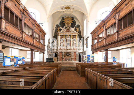 Der Innenraum Blasiikirche a Quedlinburg, Sachsen-Anhalt, Deutschland | Chiesa parrocchiale di San Blasii interno, Quedlinburg, Sassonia- Anhalt, Germania Foto Stock