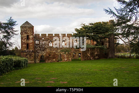 Acton Burnell castello, Shropshire.UK Foto Stock