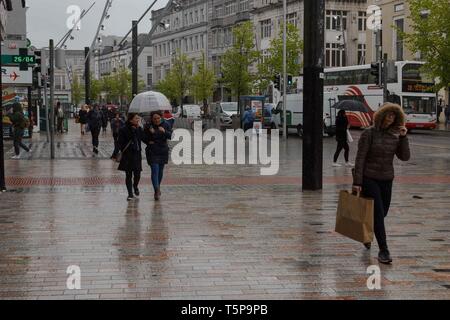 Cork, Irlanda, 26 Aprile, 2019. Il numero di ore prima della tempesta Hannah, Cork City. Foto Stock