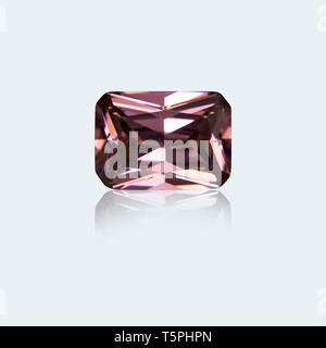 Taglio radiante gemma, Diamanti Fancy, Rosa zaffiro fancy diamanti pietre preziose, rosa gemma di zaffiro, Radiant cut diamante Fantasia, taglio radiante Sapphi rosa Foto Stock