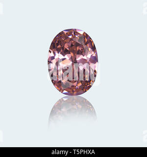 Taglio ovale gemma, Diamanti Fancy, Rosa zaffiro fancy diamanti pietre preziose, rosa gemma di zaffiro, taglio ovale di fantasia, diamante taglio ovale zaffiro rosa Foto Stock