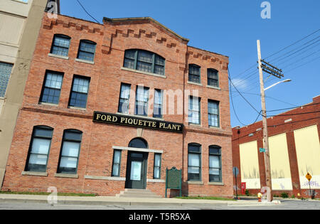 La Ford vinello Avenue Impianto a Detroit, Michigan, è stato il luogo di nascita del modello di automobile T. Costruito nel 1904, il sito storico è ora un museo. Foto Stock