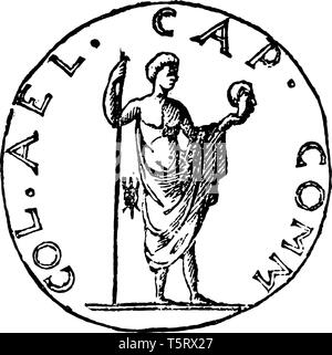 Una immagine a tutto tondo di un uomo in possesso di un teschio umano nella sua mano, vintage disegno della linea di incisione o illustrazione. Illustrazione Vettoriale