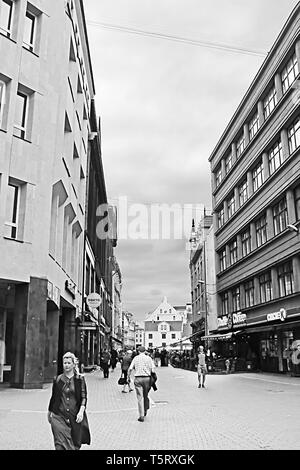 RIGA, Lettonia - 28 agosto 2018: Vista di Kalku Street Foto Stock