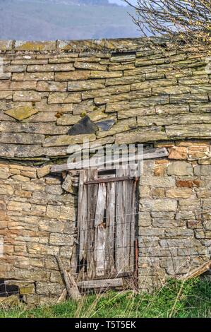 Fienile in Peak District, Derbyshire, vicino a Baslow Foto Stock