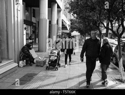 Pedoni , Kallithea Atene Grecia Foto Stock