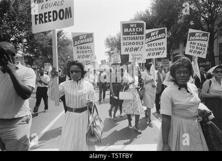 I diritti civili Marzo, Washington DC. Stati Uniti d'America, Warren K. Leffler, 28 agosto 1963 Foto Stock