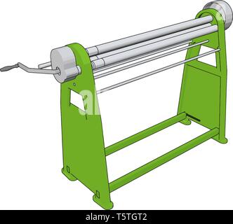 Pressa manuale del freno illustrazione vettoriale su sfondo bianco Illustrazione Vettoriale