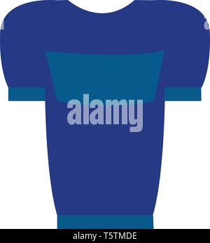 Blu t-shirt con stampa blu illustrazione vettoriale su sfondo bianco Illustrazione Vettoriale