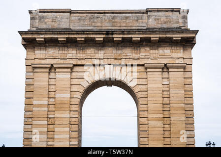 La bella porta di Borgogna a Bordeaux Foto Stock