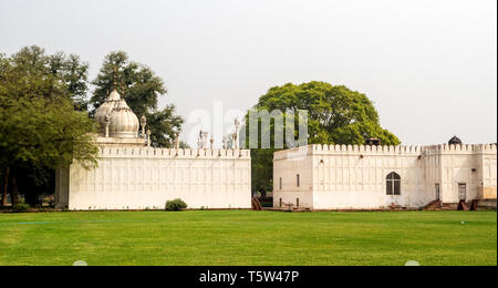 La moschea di perla Moti Masjid del complesso del Forte Rosso a Delhi India del Nord Foto Stock