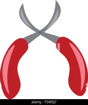 Un rosso pinza o vettore di Illustrazione a colori Illustrazione Vettoriale