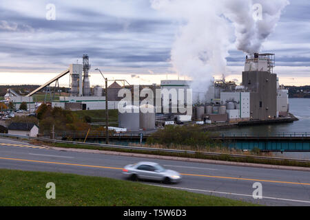 La Irving Pulp & Paper Limited in Saint John, New Brunswick, Canada. Foto Stock