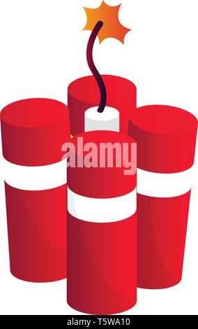 Quattro granito rosso cracker illustrazione vettoriale su sfondo bianco Illustrazione Vettoriale