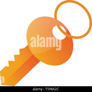 Semplice icona vettore illustrazione di un singolo tasto su sfondo bianco Illustrazione Vettoriale