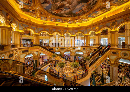 Macao, Cina - Venetian hotel grand hall Foto Stock