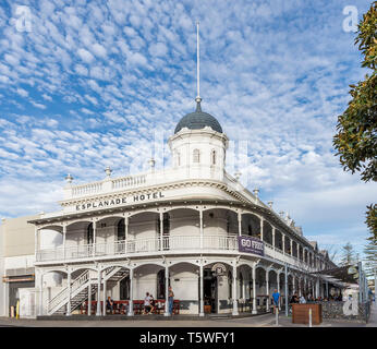 Il bellissimo Hotel Esplanade sul terrazzo marino a Fremantle, Australia occidentale Foto Stock