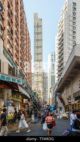 Bowrington Road, Wan Chai District di Hong Kong Foto Stock