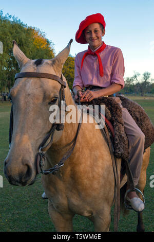 Gauchos a San Antonio de Areco. Buenos Aires, Argentina. Foto Stock