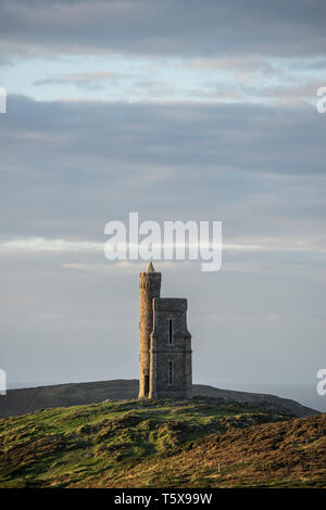 Paesaggio costiero a Bradda Head vicino a Port Erin, Isola di Man, Regno Unito. Foto Stock