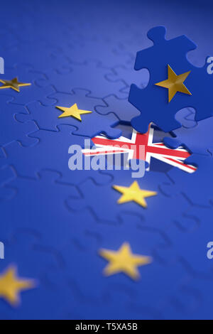 Brexit - British uscire dall'Unione europea Foto Stock