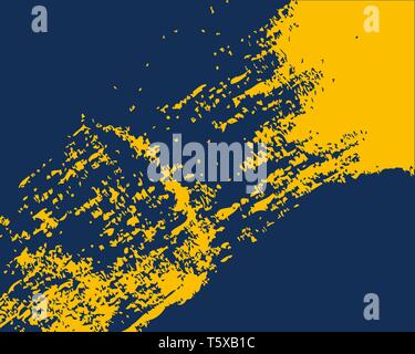 Configurazione astratta Faretto giallo su sfondo blu Illustrazione Vettoriale
