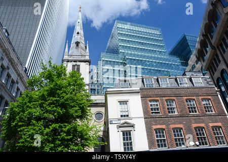 La Gilda chiesa di St Margaret Pattens nella città di Londra, Regno Unito Foto Stock