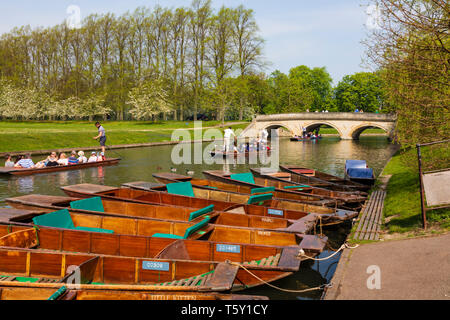 Sterline al Trinity sterline sul fiume Cam vicino a Clare College Bridge. Città universitaria di Cambridge, Cambridgeshire, Inghilterra Foto Stock