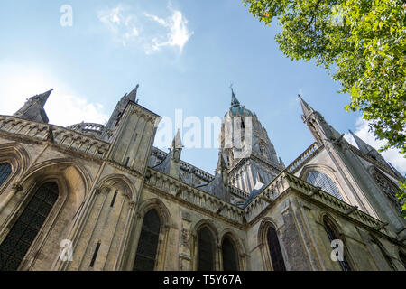 Bayeux, Francia - 01 Settembre 2018: Cattedrale di Nostra Signora di Bayeux o la Cattedrale di Notre-dame de Bayeux. Dipartimento del Calvados, Normandia, Francia Foto Stock