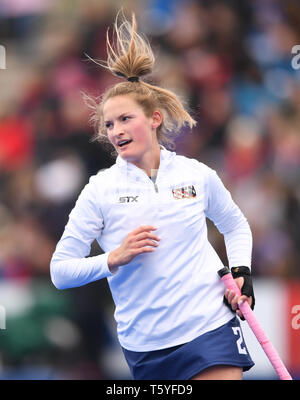 Londra, Regno Unito. 27 apr 2019. Lee Valley Hockey e il Centro Tennis di Londra, Inghilterra; onorevoli FIH Pro Hockey League, Gran Bretagna contro STATI UNITI D'AMERICA; Lauren Moyer del credito USA: Azione Plus immagini di sport/Alamy Live News Foto Stock