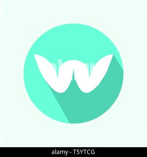 Lettera W logotipo. Logo moderno idea segno. Emblema universale icona vettore Illustrazione Vettoriale