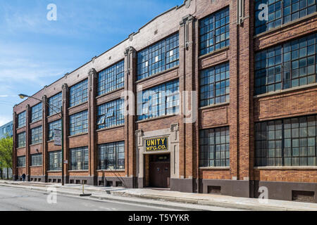 Fabbricazione Unitiy edificio industriale in Chicago Foto Stock