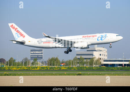 Amsterdam/Netherland Mai 26 2019:Air Europa A330 Ultimo volo all'Aeroporto di Amsterdam. Foto Stock