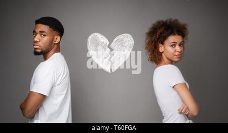 Afro matura in conflitto Foto Stock