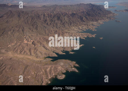 Aerial del Lago Mead, il nevada Foto Stock